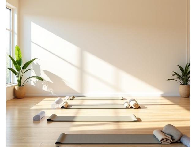 만다라 요가의 넓고 밝은 메인 수련실